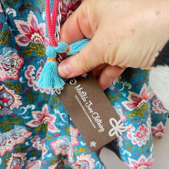 Matilda Jane Girls Floral Scalloped Hem Shorts Size 14‎ - Picture 2 of 4